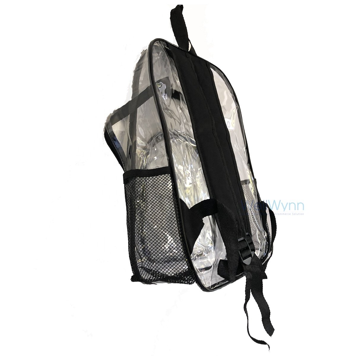 Custom Waterproof Stadium Transparent Laptop School Book Bag Elementary Student PVC Clear Backpack