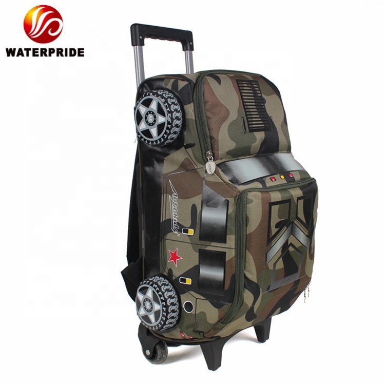 Wholesale School Bags Teens School Trolley Bags Camo Boy Waterproof School Backpack Polyester Camouflage Fashion Luggage Boys