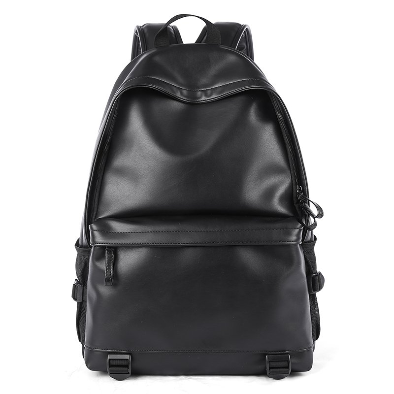 MOYYI Leather Bags For Men School Bag PU Leather Rucksack Business 15.6 inch Laptop Backpack