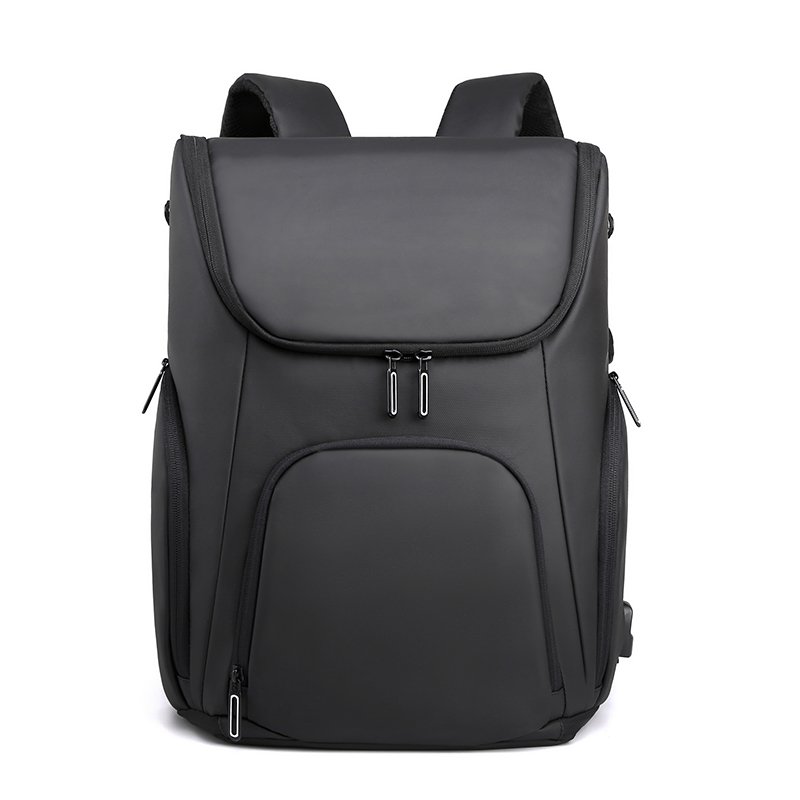 2023 New design custom logo travel waterproof Leather 15.6 inch men USB laptop backpack bag for student