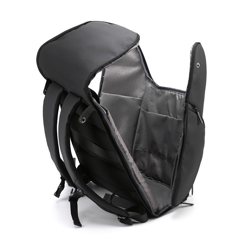 2023 New design custom logo travel waterproof Leather 15.6 inch men USB laptop backpack bag for student