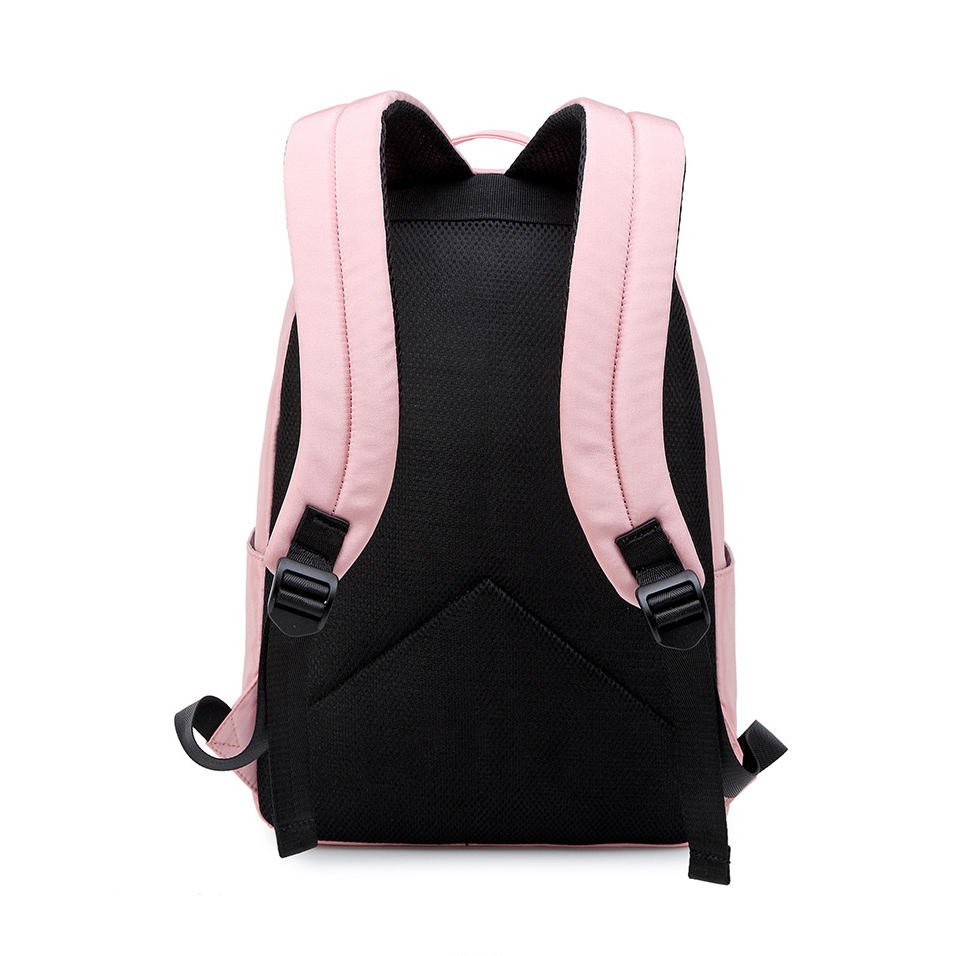 Wholesale Blank High Quality Back to School Student Leisure Backpack Bookbags Pink School Bags Backpacks For Girls