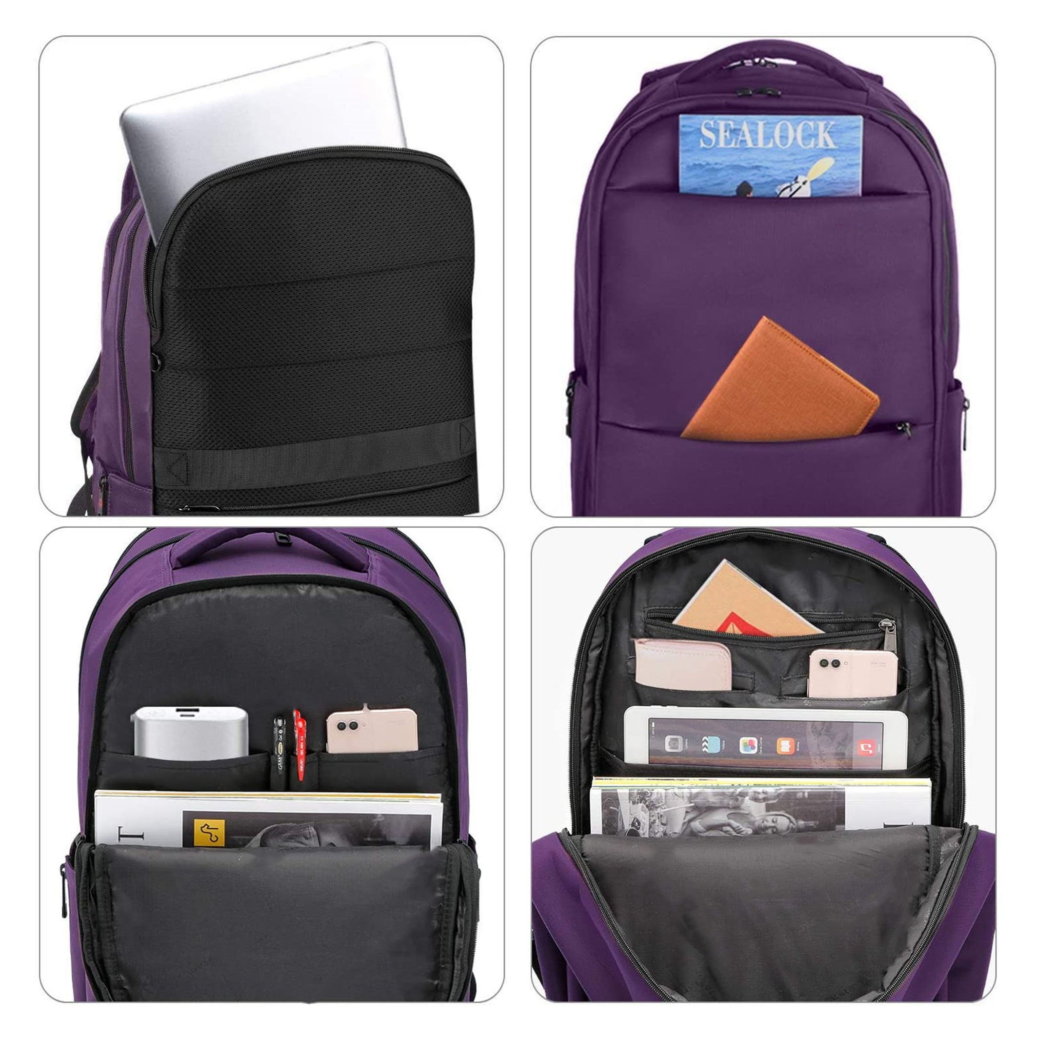 Wholesale Logo Custom Durable Business Travel Waterproof Gray Oxford School Bag 15.6 Inch Teenager Laptop Backpack with USB
