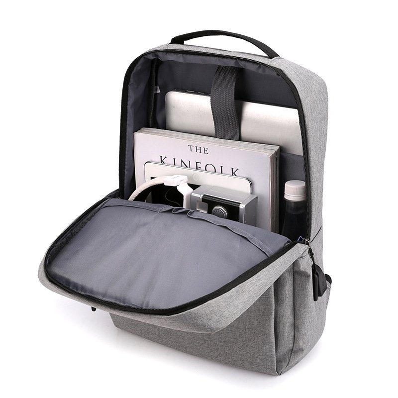 Custom Deep Storage Laptop Backpack with USB Charging Port, Water Resistant College School Computer Bookbag