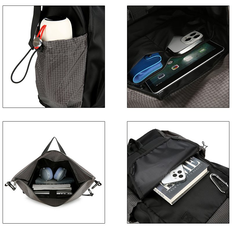 New Fashion Roll Top Male College Student Computer Bag Waterproof Large capacity Travel Outdoor Mountain Laptop Backpack