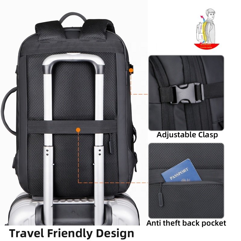 High Quality Mochila School Bag Business Man Back Pack Bagpack Sac A Do Men's 16" Computer Laptop Backpack