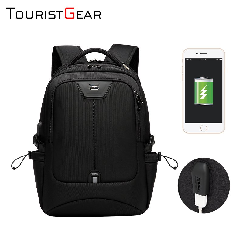business travel school waterproof smart backpack bag men's USB battery charging anti-theft laptop backpack with usb port
