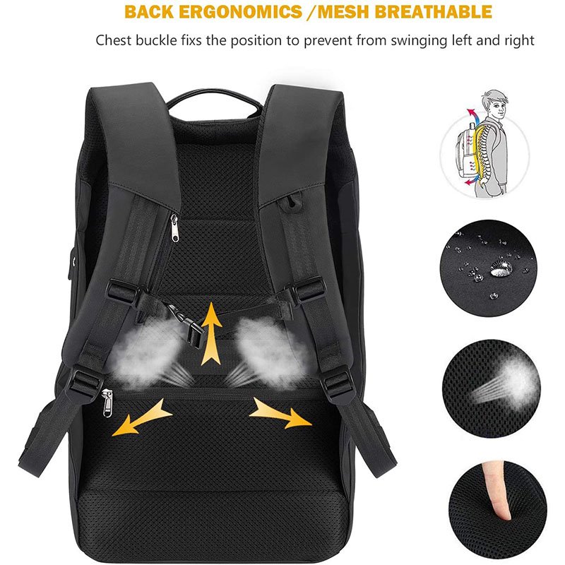 Travel Laptop Backpack for Men Business Laptop Backpacks with USB Charging Port Water Resistant College School Computer Bag pack