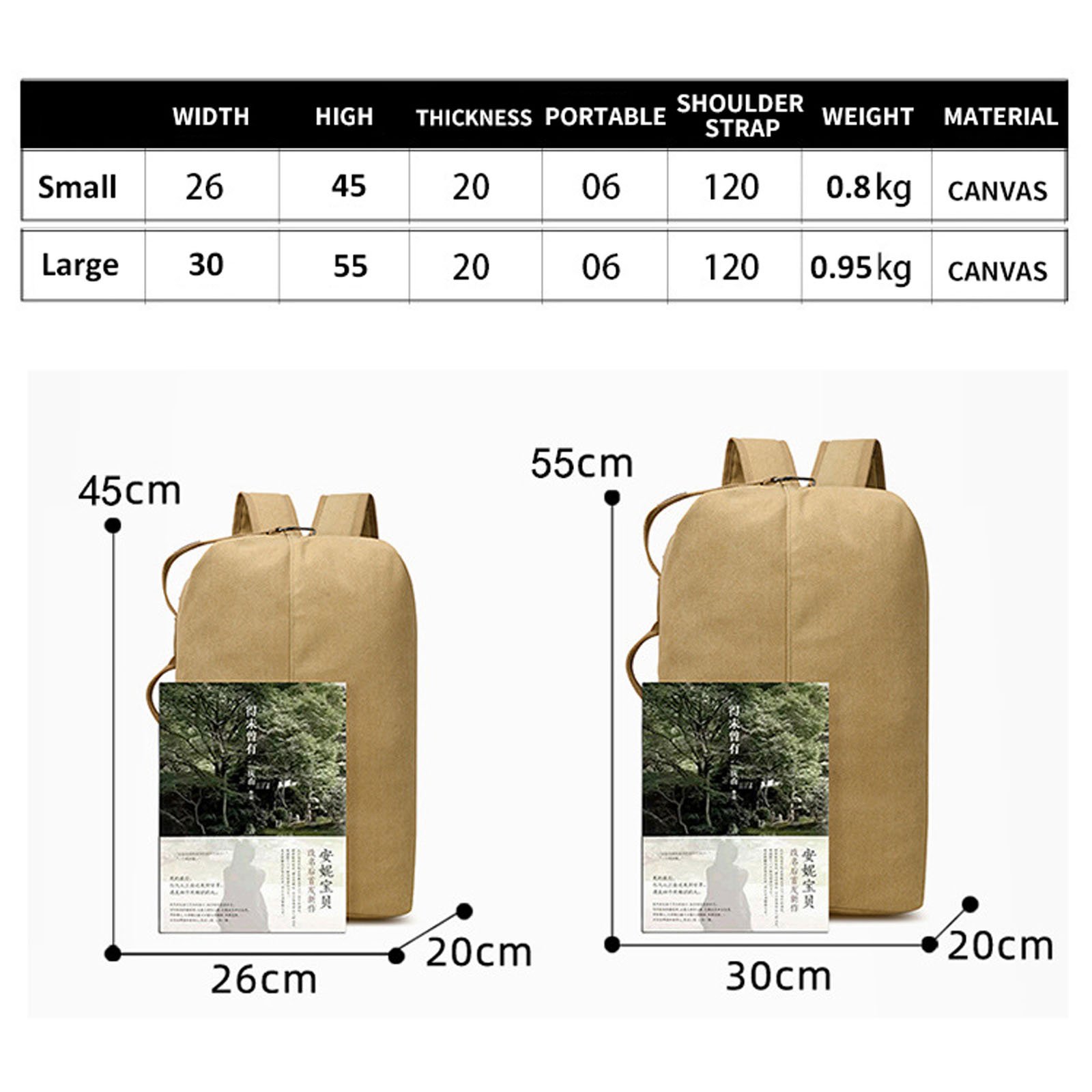 New Simple Canvas School Youth Backpack Men Laptop Bag Women Casual Business Canvas Backpack