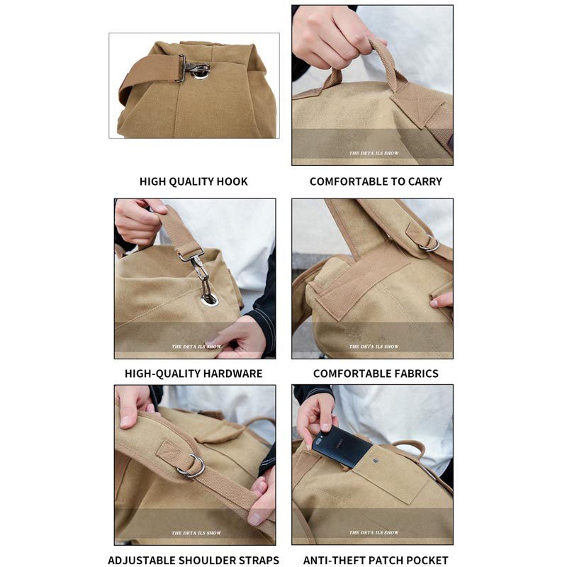 New Simple Canvas School Youth Backpack Men Laptop Bag Women Casual Business Canvas Backpack