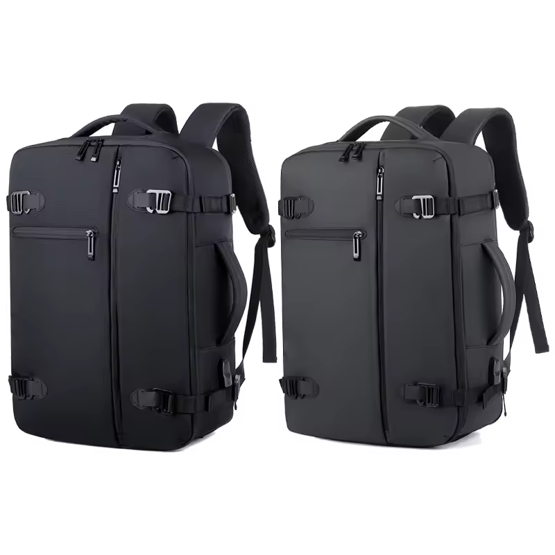 Outdoor Style Large Capacity Luxury Men Black Backpack Waterproof Bag Travel Backpack with Shoes Compartment Laptop Backpack