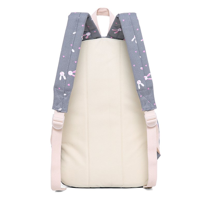 Factory direct sale eco-friendly smell free custom OEM colorful canvas girl lady school laptop 3 pcs in 1 backpack set