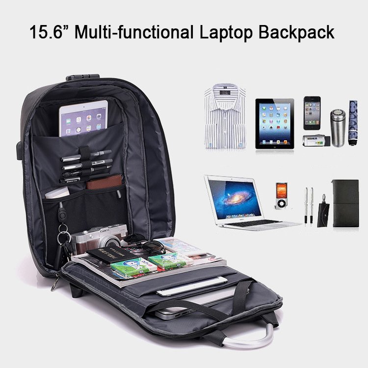 Hot Sale Large Capacity Laptop Backpack Outdoor Travel Anti-theft Business Backpack Men's Rechargeable USB School Bag Mochila