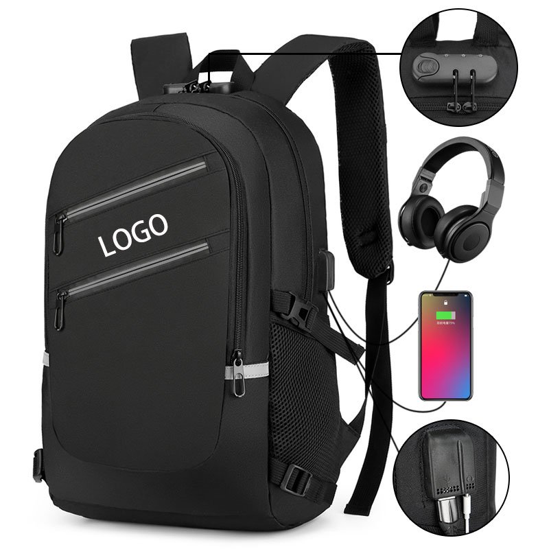 Custom Softback Laptop Backpack Password Lock Anti-Theft Feature Business Casual Sports Design Students women men Backpack