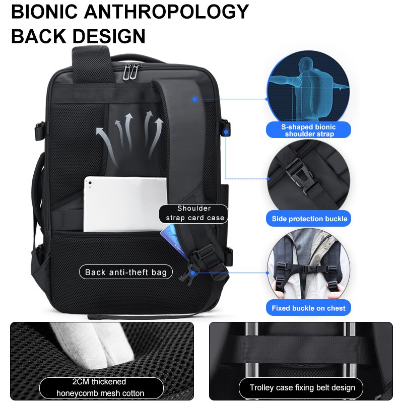 FENRUIEN Men's casual other sports bags high capacity waterproof laptop backpack travel fashion bag with multi-compartment