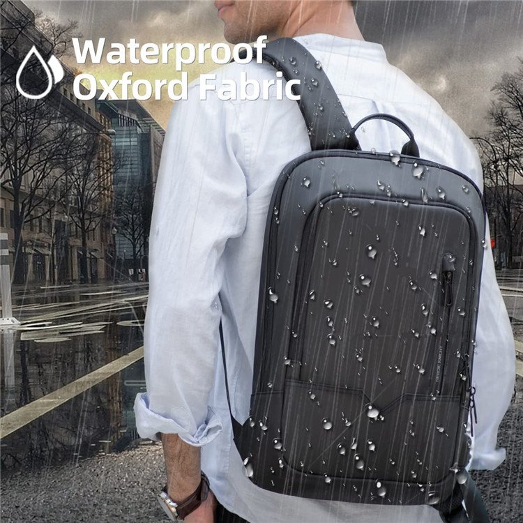 15.6 inch Water Resistant Mens Laptop Backpack Nylon Laptop Backpacks School Bags Unisex with USB Charger Port