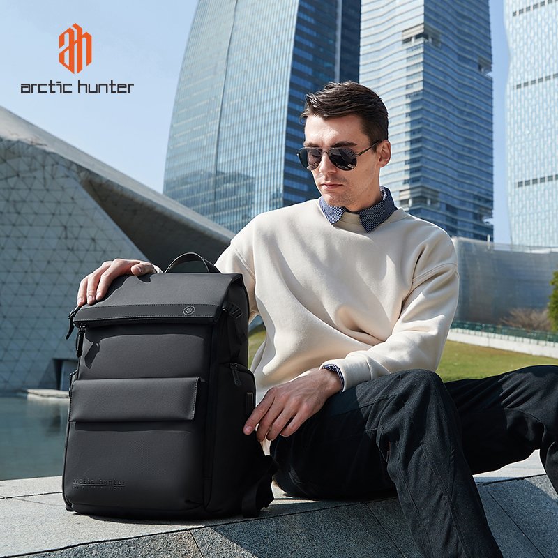 2023 arctic hunter USB Charger men's Backpack Smart Laptop Backpack Bag Multifunction Soft Fashion Waterproof mochila