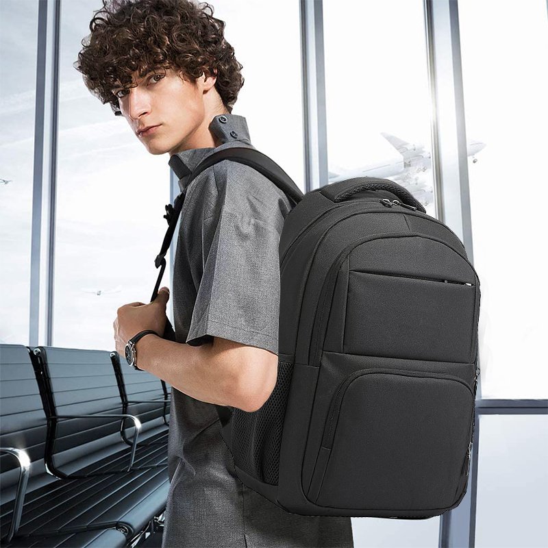 Multifunctional College Student School Computer Bag High Quality Travelling Laptop Backpack with USB Charging Port