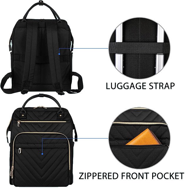 BSCI custom High Quality Waterproof Large Capacity USB Zipper Multifunctional Fashion Laptop Business Backpack for Women
