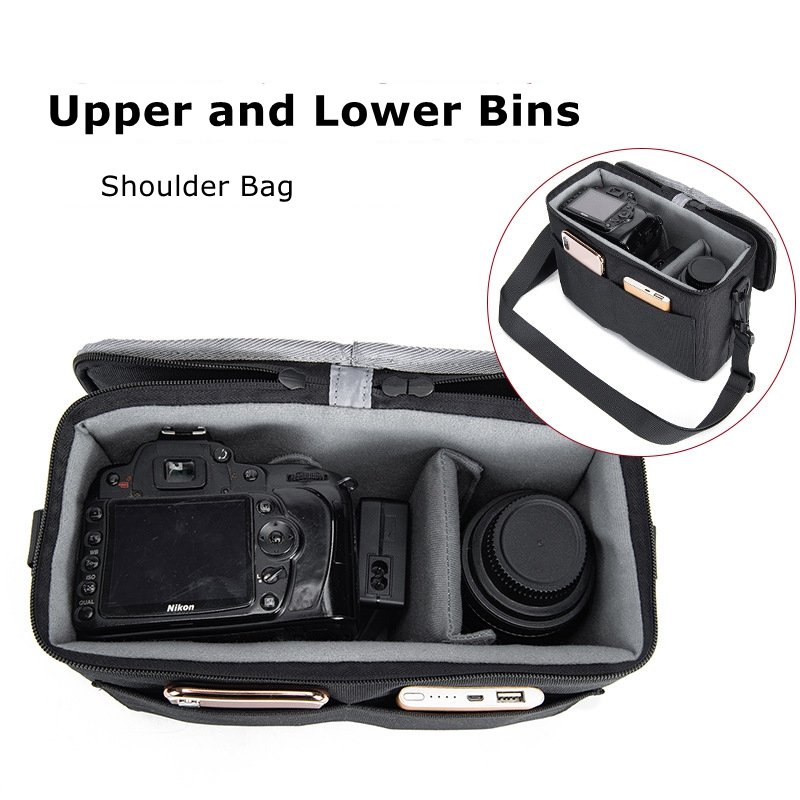 Caden L5-3 Camera Backpack 15.6'' Laptop Multi-Functional Waterproof Photography Travel Video Camera Bag with Tripod Holder