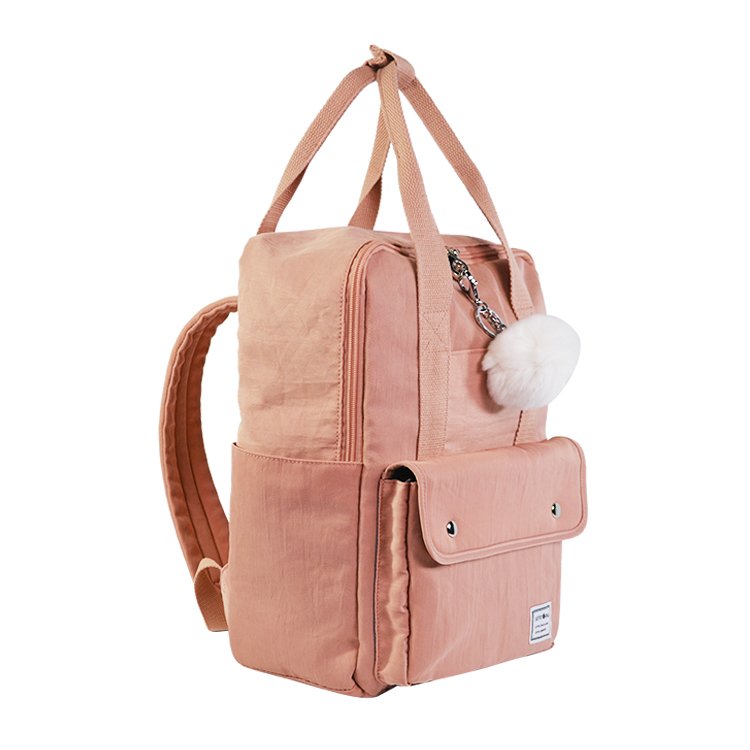 New Trendy 420D Nylon Pink Laptop Backpack for Women Made in Vietnam Factory