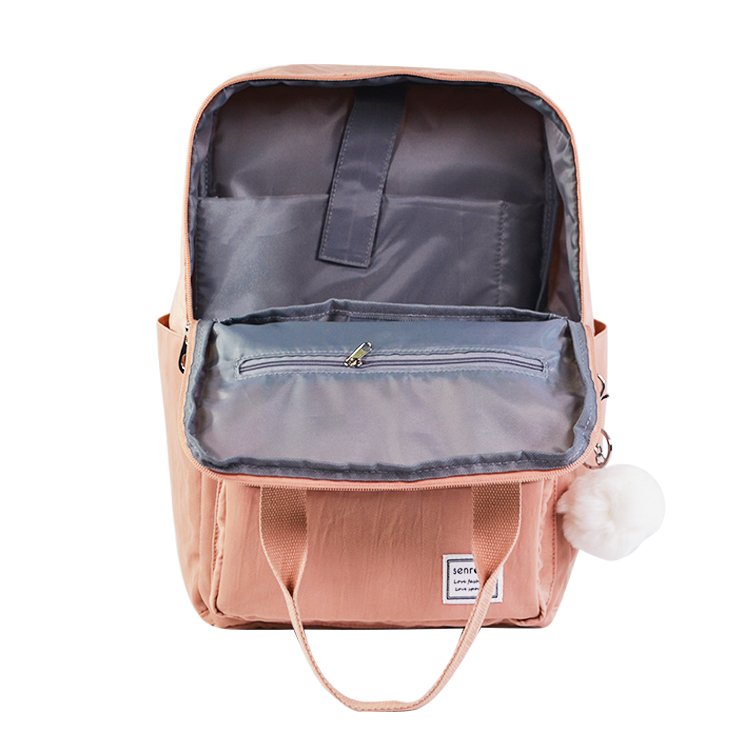 New Trendy 420D Nylon Pink Laptop Backpack for Women Made in Vietnam Factory
