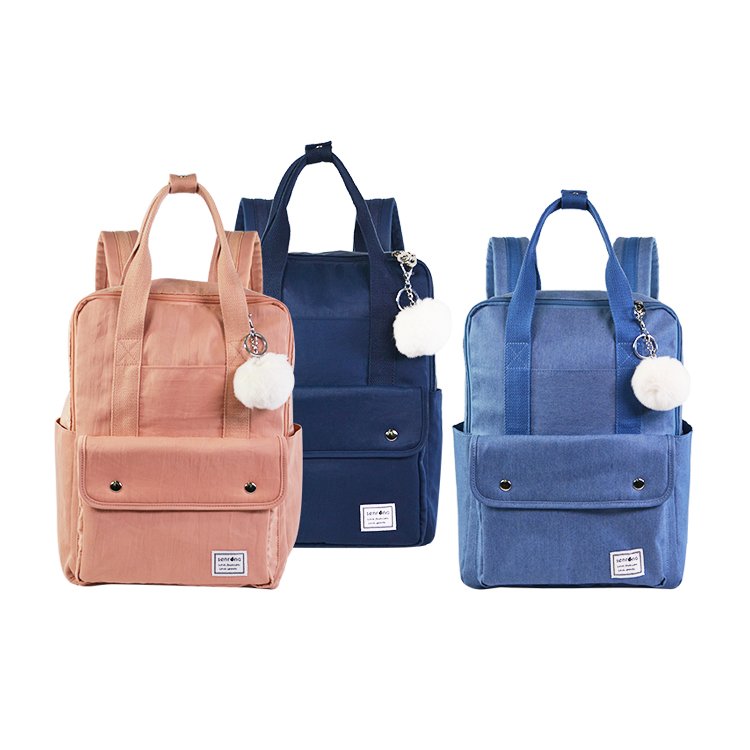 New Trendy 420D Nylon Pink Laptop Backpack for Women Made in Vietnam Factory