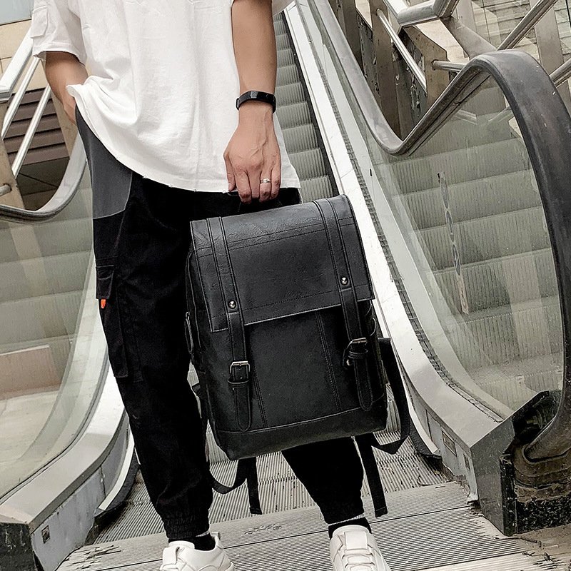 Twinkle Factory new men's large-capacity PU business slim laptop backpack