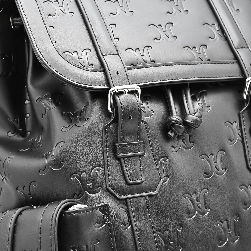 Waterproof College School Backpack Custom Men vegan pu Leather Backpack Bags Fashion Back Pack