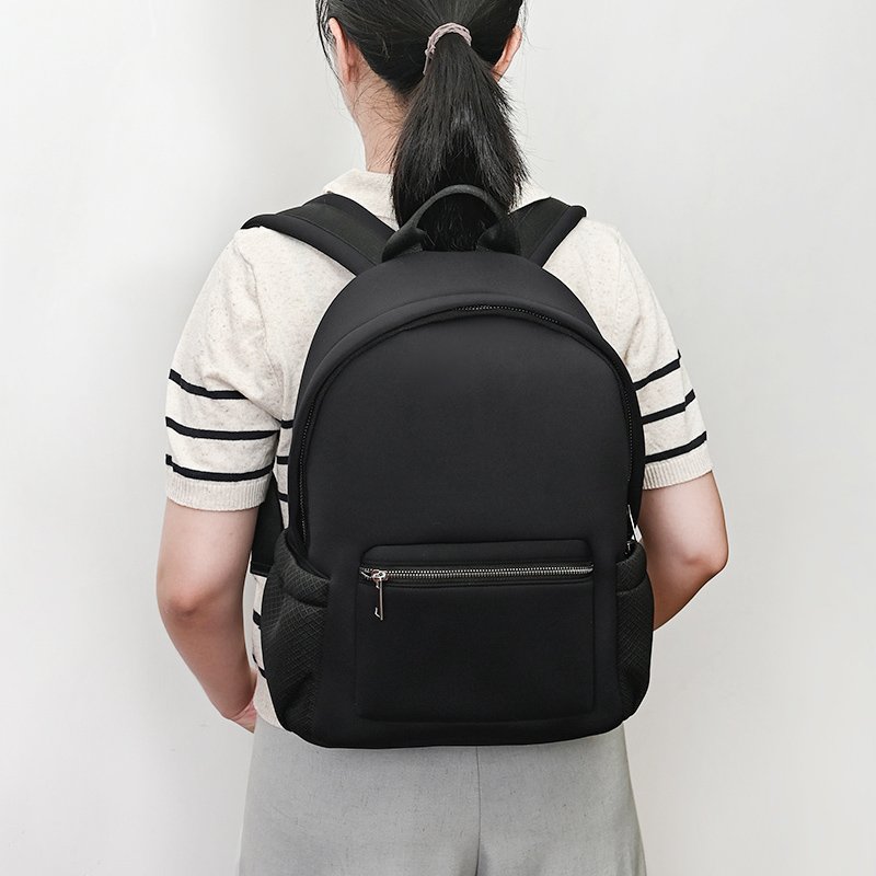 Neoprene Backpack Waterproof Travel Laptop Backpack With USB cable port High Quality Fashion Backpack