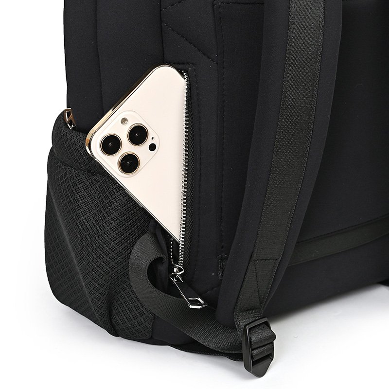 Neoprene Backpack Waterproof Travel Laptop Backpack With USB cable port High Quality Fashion Backpack