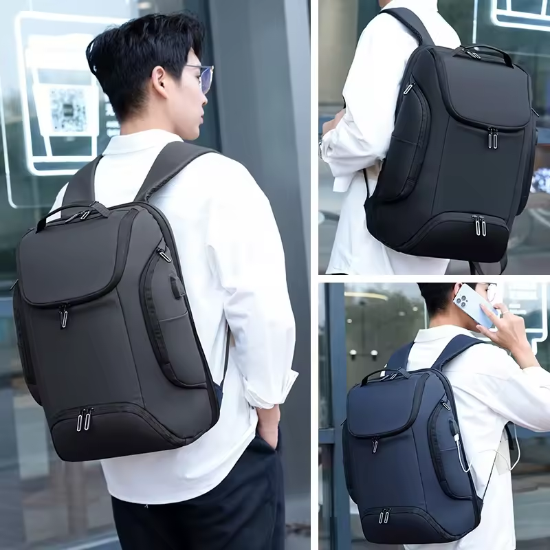 2024 New Design Factory Business Polyester Usb Charging Custom Men Travel Waterproof School Laptop Backpacks Bag