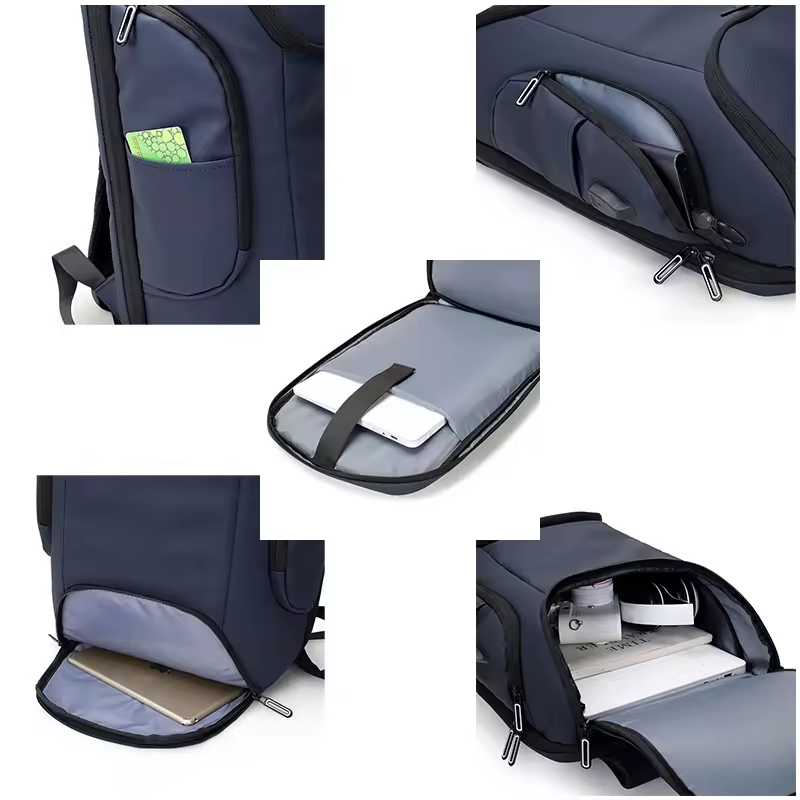 2024 New Design Factory Business Polyester Usb Charging Custom Men Travel Waterproof School Laptop Backpacks Bag