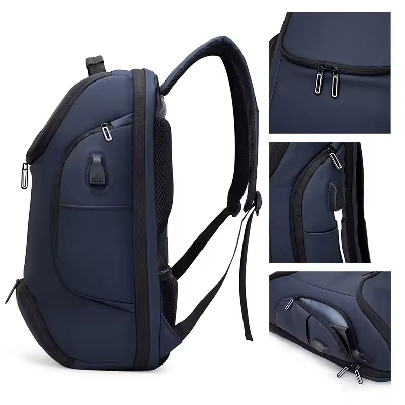 2024 New Design Factory Business Polyester Usb Charging Custom Men Travel Waterproof School Laptop Backpacks Bag