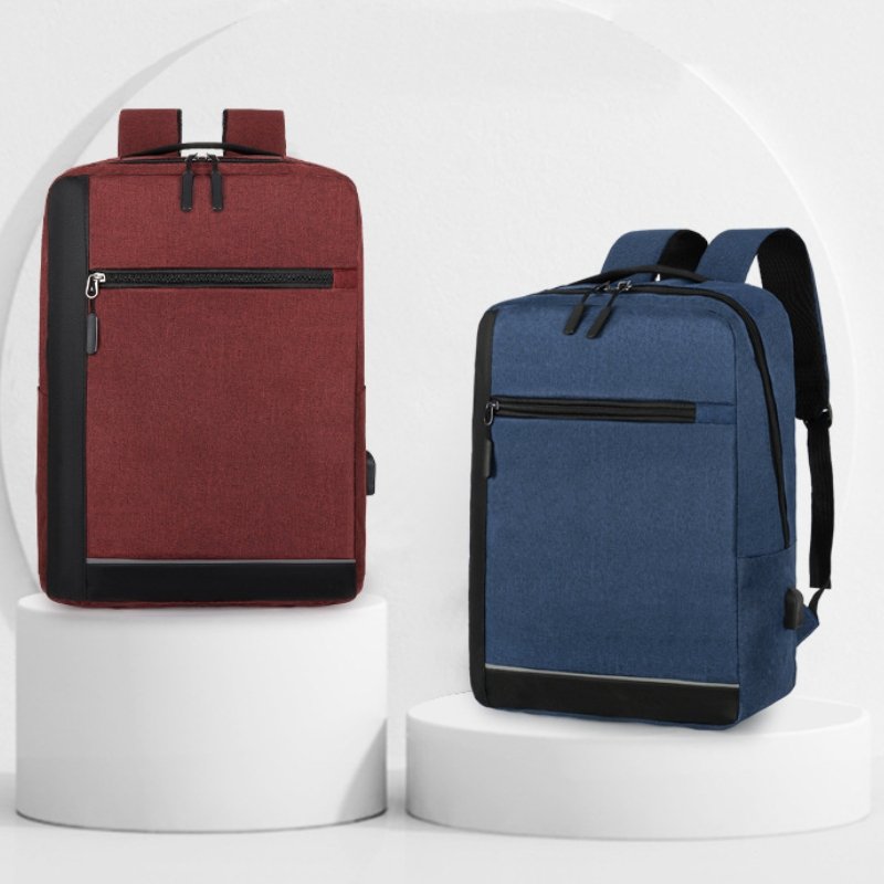 Custom Logo Outdoor Business Laptop Backpack USB Charging Port Multiple Functions for Students & School Computer Bag