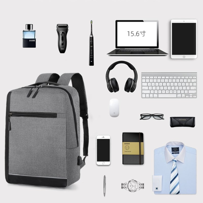 Custom Logo Outdoor Business Laptop Backpack USB Charging Port Multiple Functions for Students & School Computer Bag