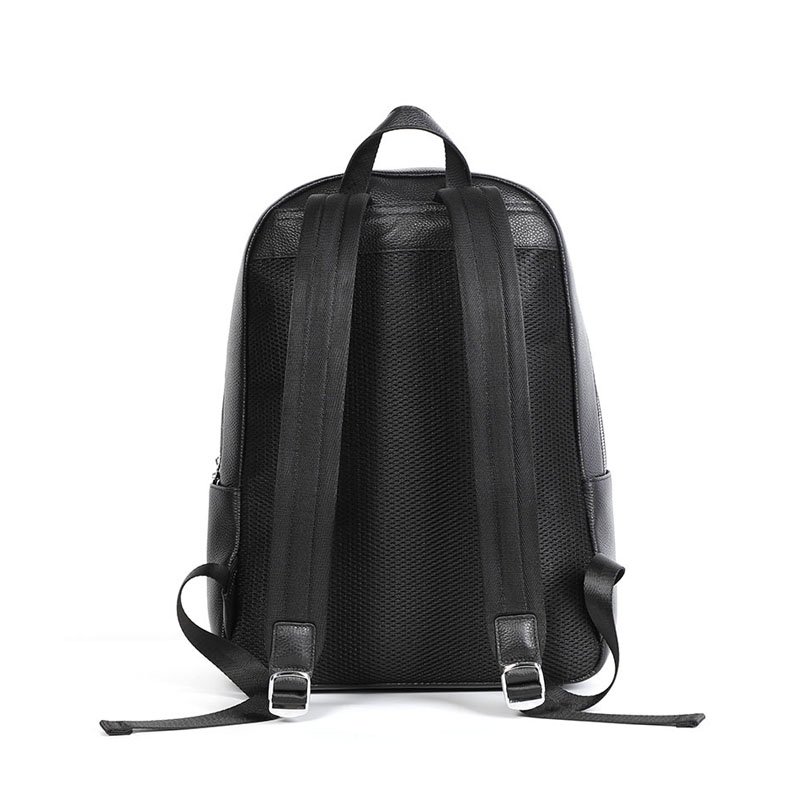 Custom Luxury Men Real Leather Back Pack Business Travel Genuine Leather Laptop Backpack Custom Logo Trade Assurance Daily Black