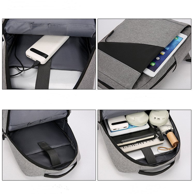 10pcs Custom Logo Big Capacity Backpack Bag Multifunction Business Laptop Backpack Smart Travel Backpack With USB Charging Port