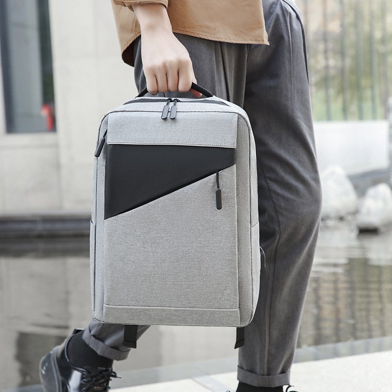 10pcs Custom Logo Big Capacity Backpack Bag Multifunction Business Laptop Backpack Smart Travel Backpack With USB Charging Port