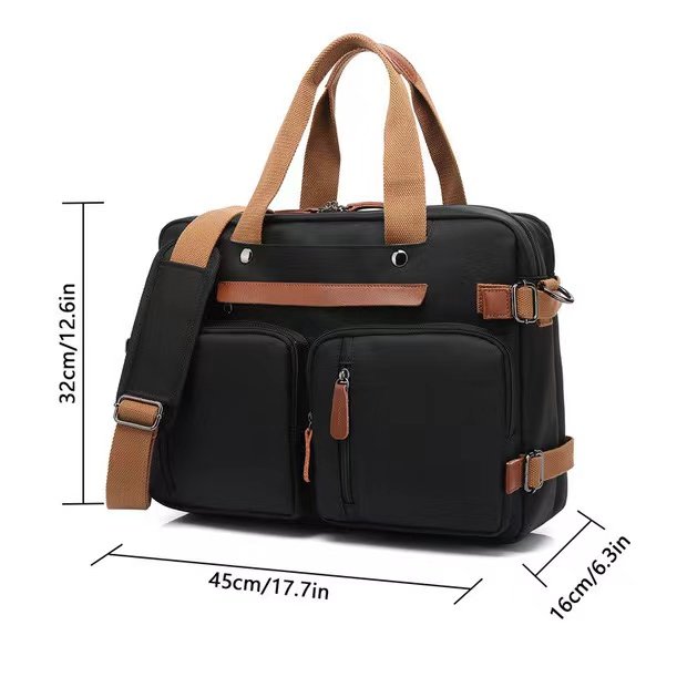 Hot selling multi pockets business travel waterproof nylon large capacity OEM portable shoulder tote laptop men bag backpack
