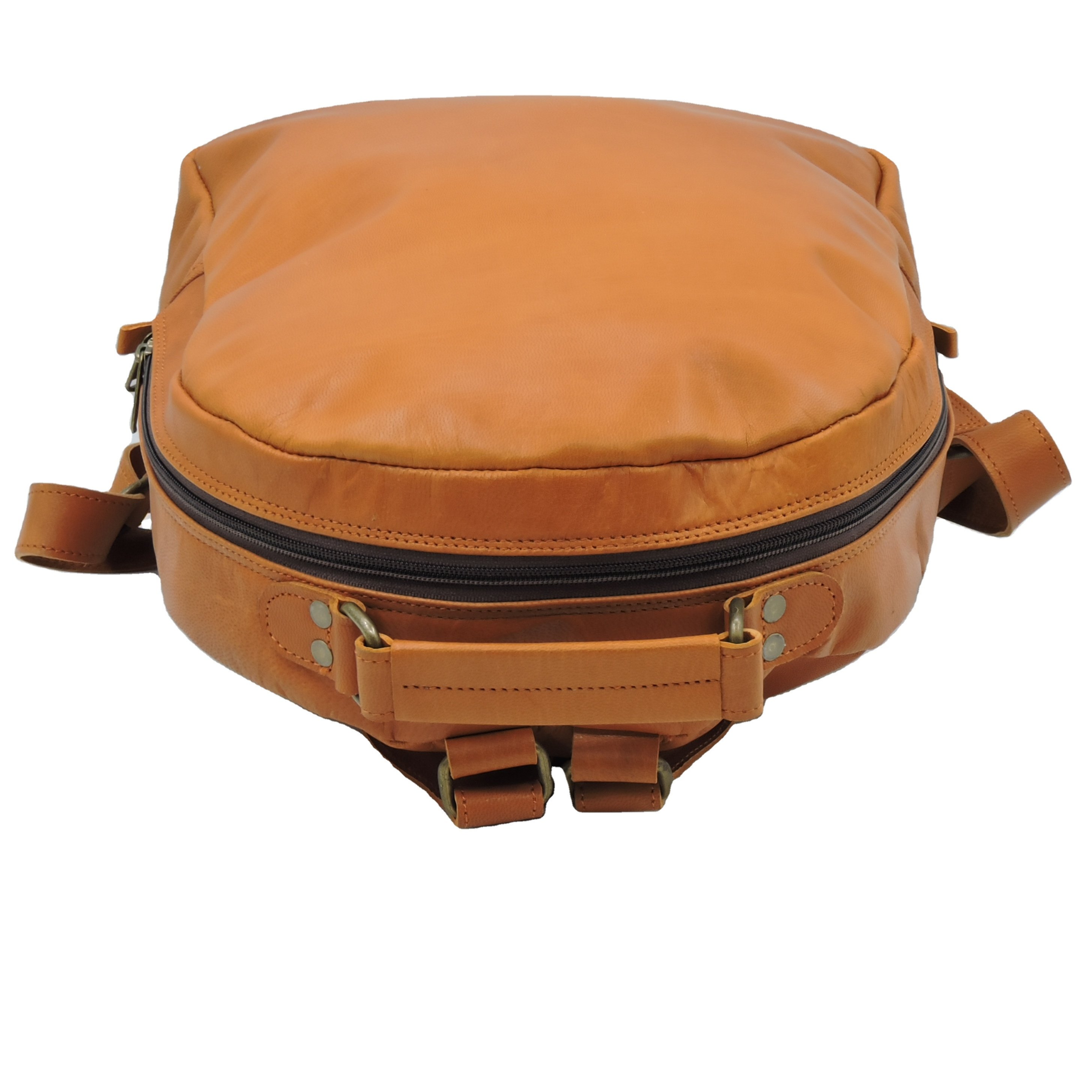 Unisex Casual Mini Laptop Backpack Custom Vintage Leather Zipper Polyester Anti-Theft Office College Business Daily Use