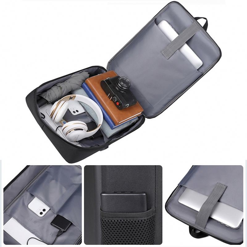 Business Backpacks For Men Customized Logo Waterproof Hard Shell Laptop Bag For Male with USB Port