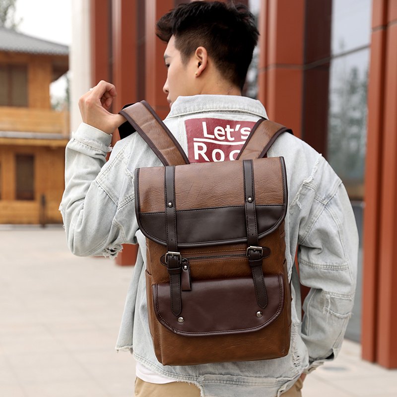 High Quality Travel Factory Direct Wholesale Good Looking Top Cover PU Soft Custom Logo Brand School Laptop Backpack Bagpack Bag