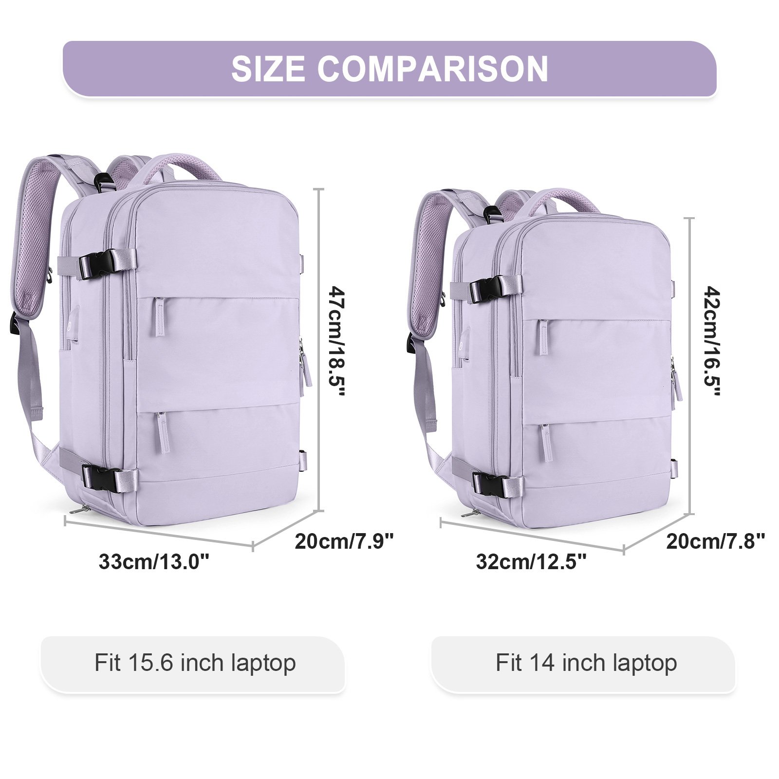 Travel Backpack for Women, TSA Laptop Backpack Flight Approved, College Nurse Bag Casual Daypack for Weekender