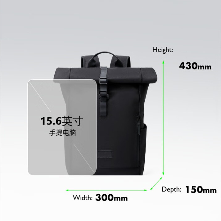 Waterproof oxford fabric backpack custom outdoor casual roll-top backpack with laptop compartment