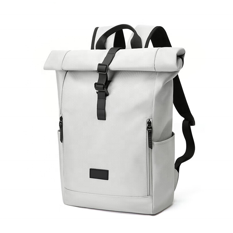 Waterproof oxford fabric backpack custom outdoor casual roll-top backpack with laptop compartment