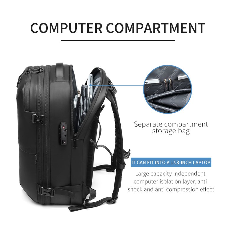 2024 hot high quality low moq carry on backpack oem other vaccum compression waterproof anti theft laptop backpack
