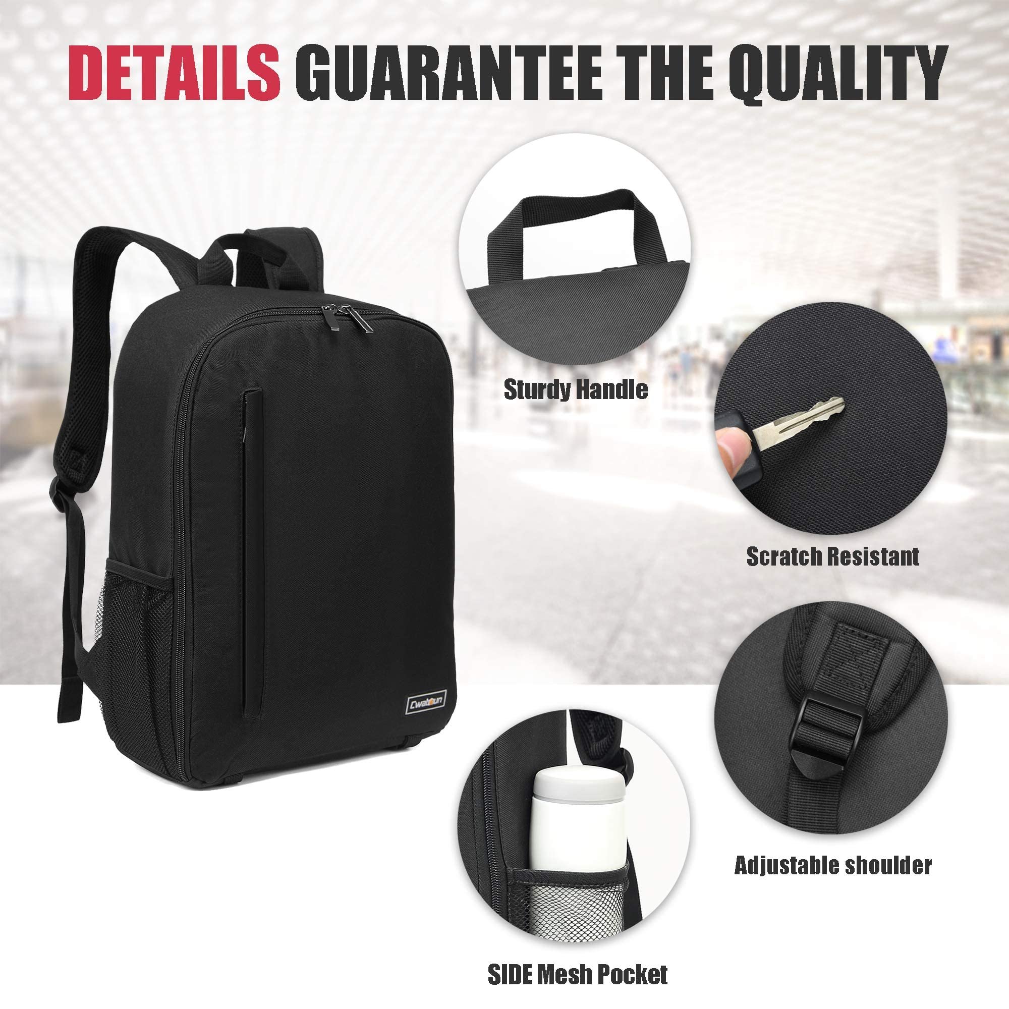 Cwatcun D6 2.0L Wholesale Professional SLR DSLR Mirrorless Camera Waterproof Video Laptop Camera Backpack Bag