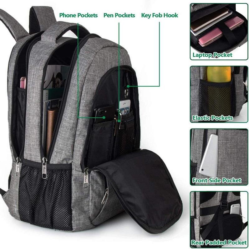 Business Anti Theft Durable Travel Laptop Backpack With USB Charging School bags Office Computer Bag Laptop Backpack For Men