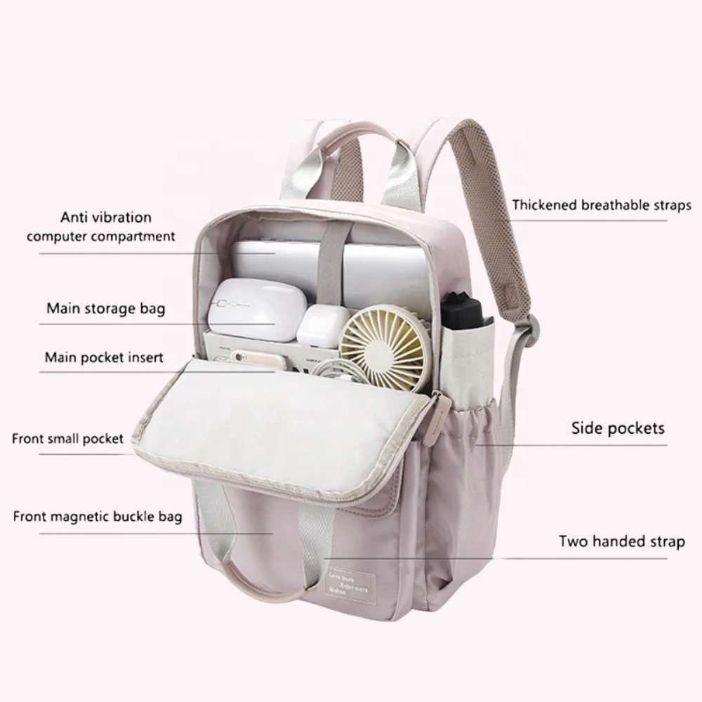 Custom New Popular Unisex Outdoor Backpack Student School Bags Waterproof Large Capacity Laptop Shoulder Trendy Bag for Girls